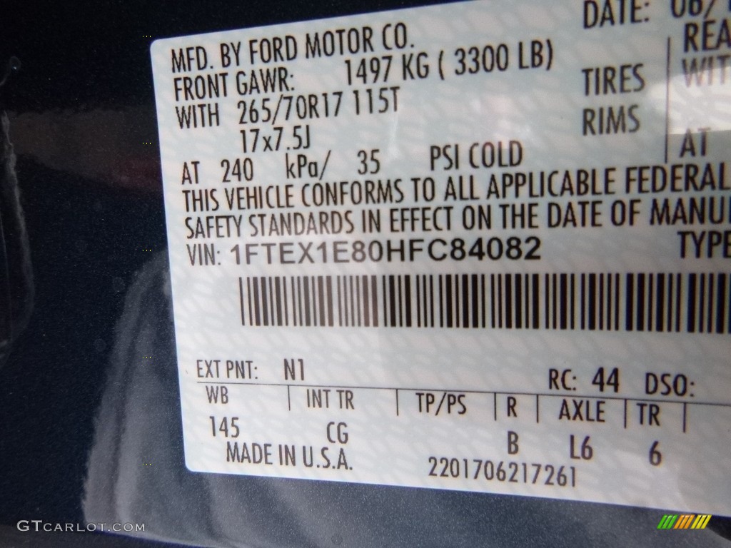 2017 F150 XL SuperCab 4x4 - Blue Jeans / Earth Gray photo #12