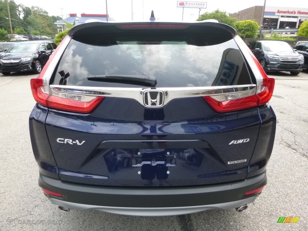 2017 CR-V Touring AWD - Obsidian Blue Pearl / Gray photo #3