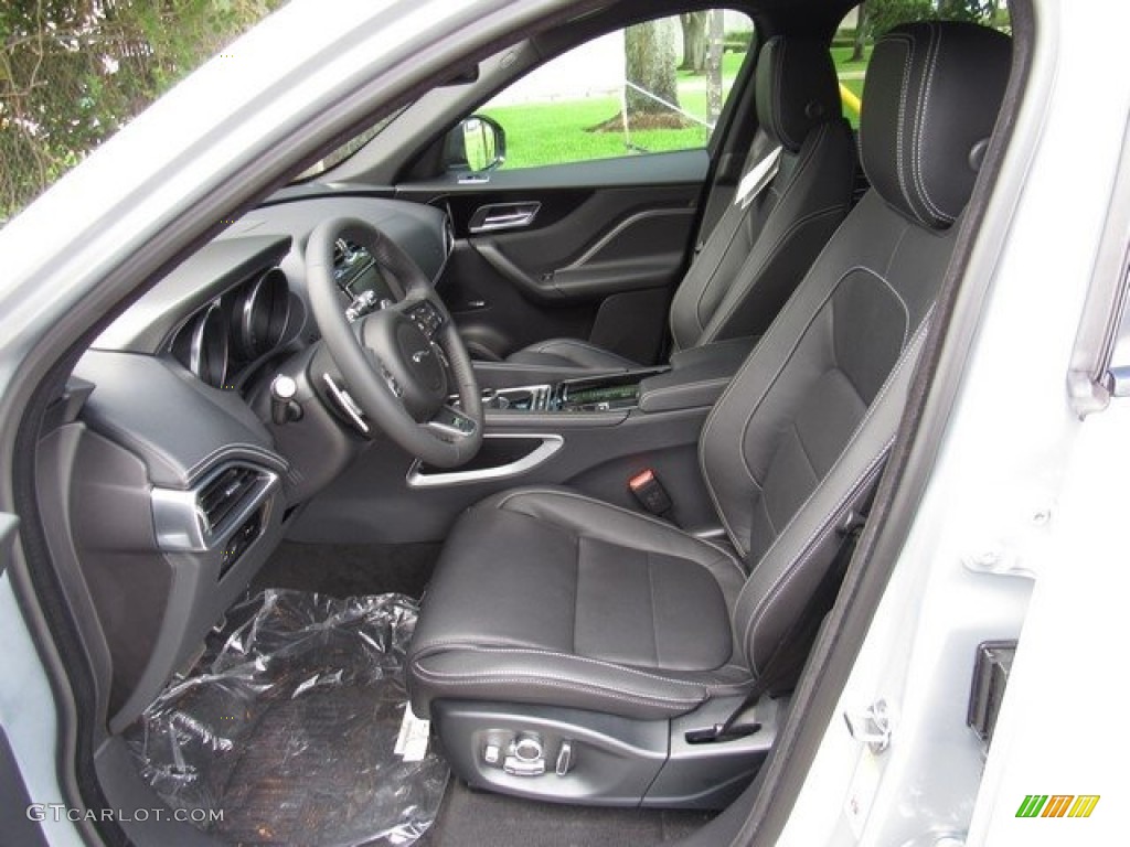 Ebony Interior 2018 Jaguar F-PACE 25t AWD R-Sport Photo #121509340