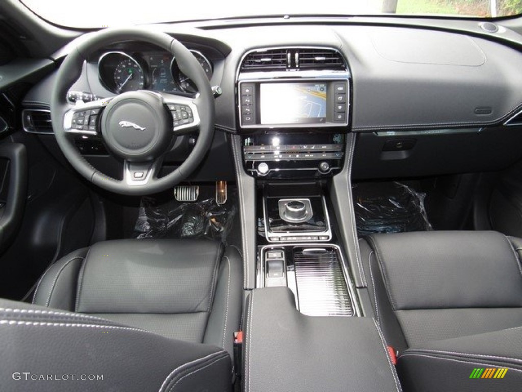 2018 Jaguar F-PACE 25t AWD R-Sport Ebony Dashboard Photo #121509362