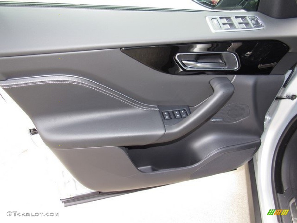 2018 Jaguar F-PACE 25t AWD R-Sport Ebony Door Panel Photo #121509620