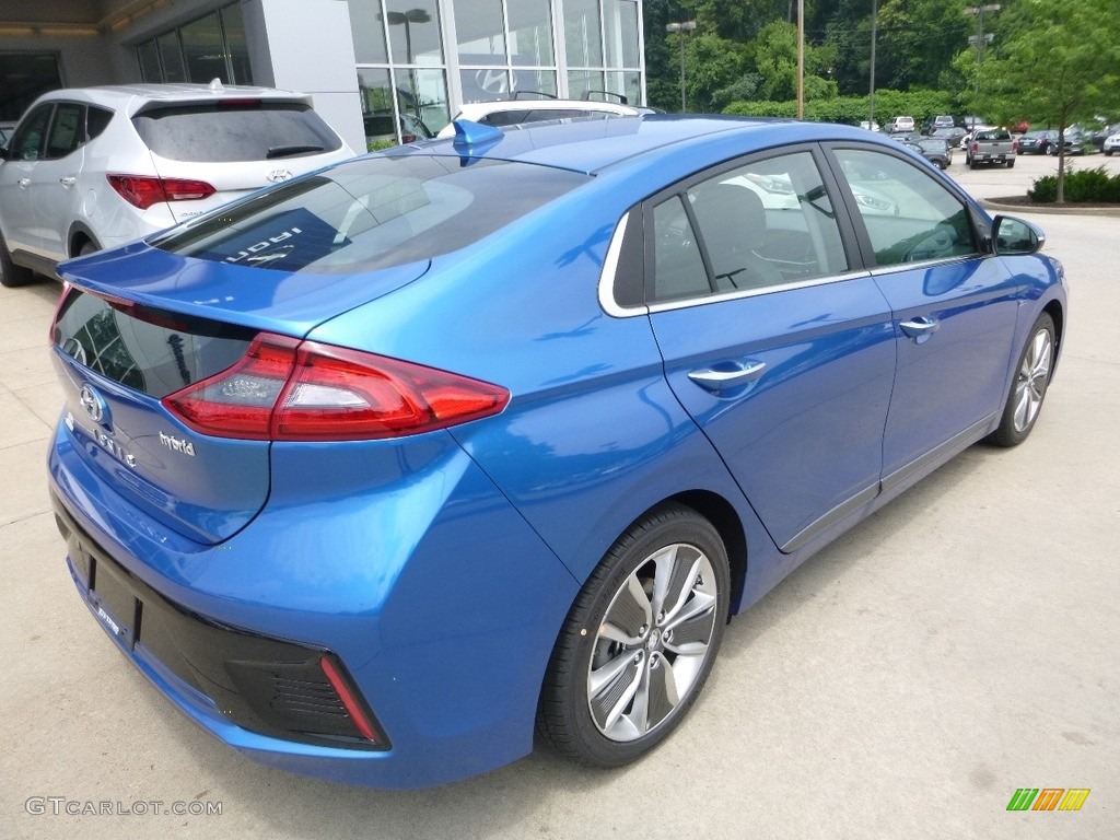 2017 Ioniq Hybrid Limited - Electric Blue Metallic / Charcoal Black photo #2