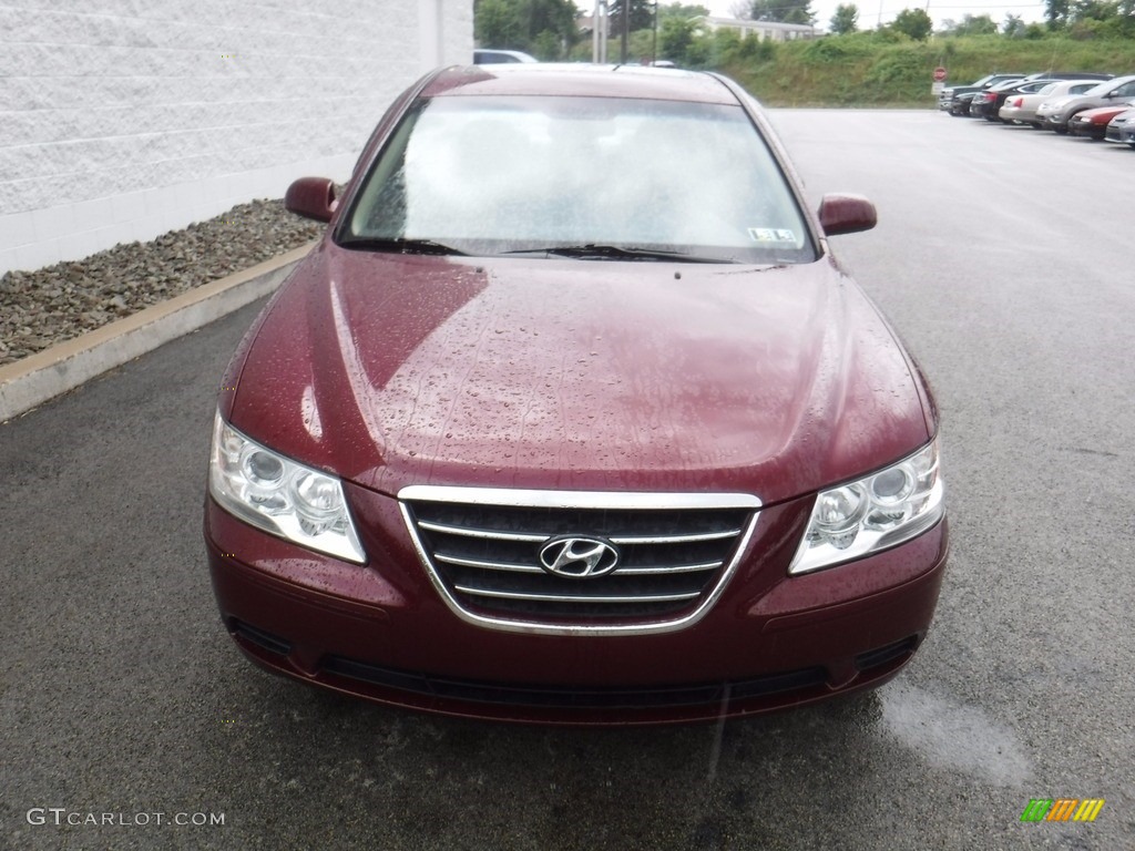 2010 Sonata GLS - Dark Cherry Red / Camel photo #6
