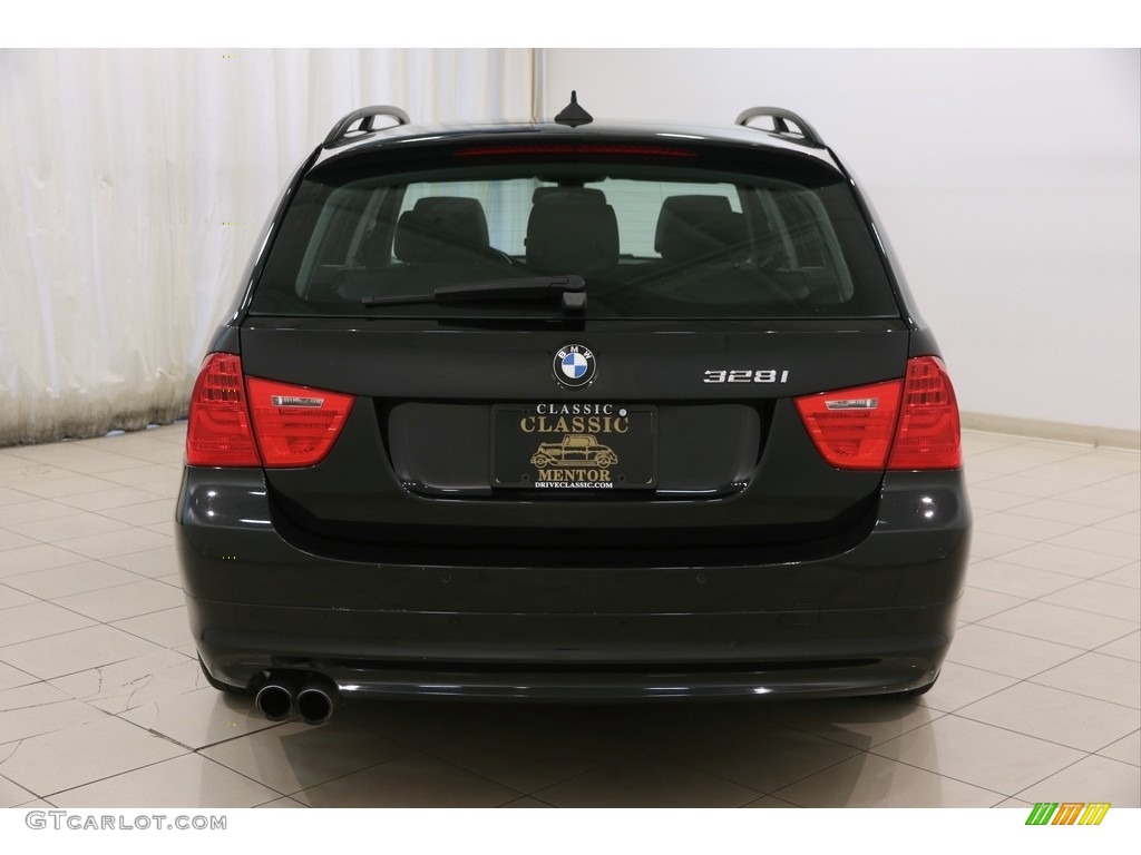 2009 3 Series 328xi Sport Wagon - Black Sapphire Metallic / Black Dakota Leather photo #19