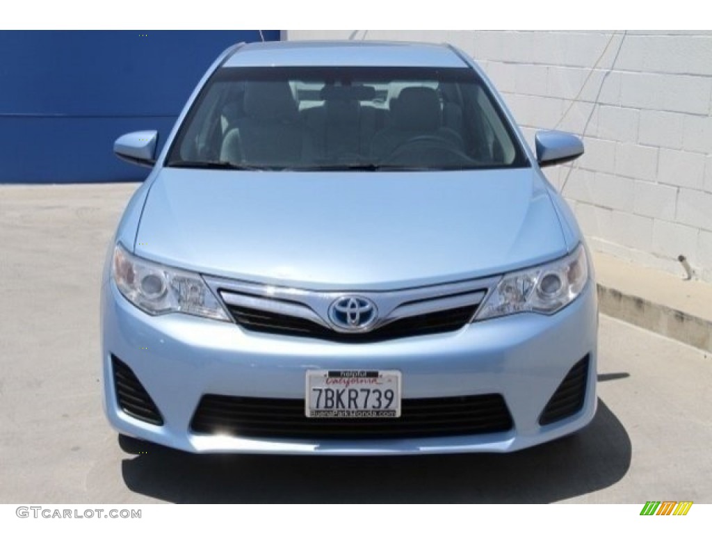 2013 Camry Hybrid LE - Clearwater Blue Metallic / Light Gray photo #7