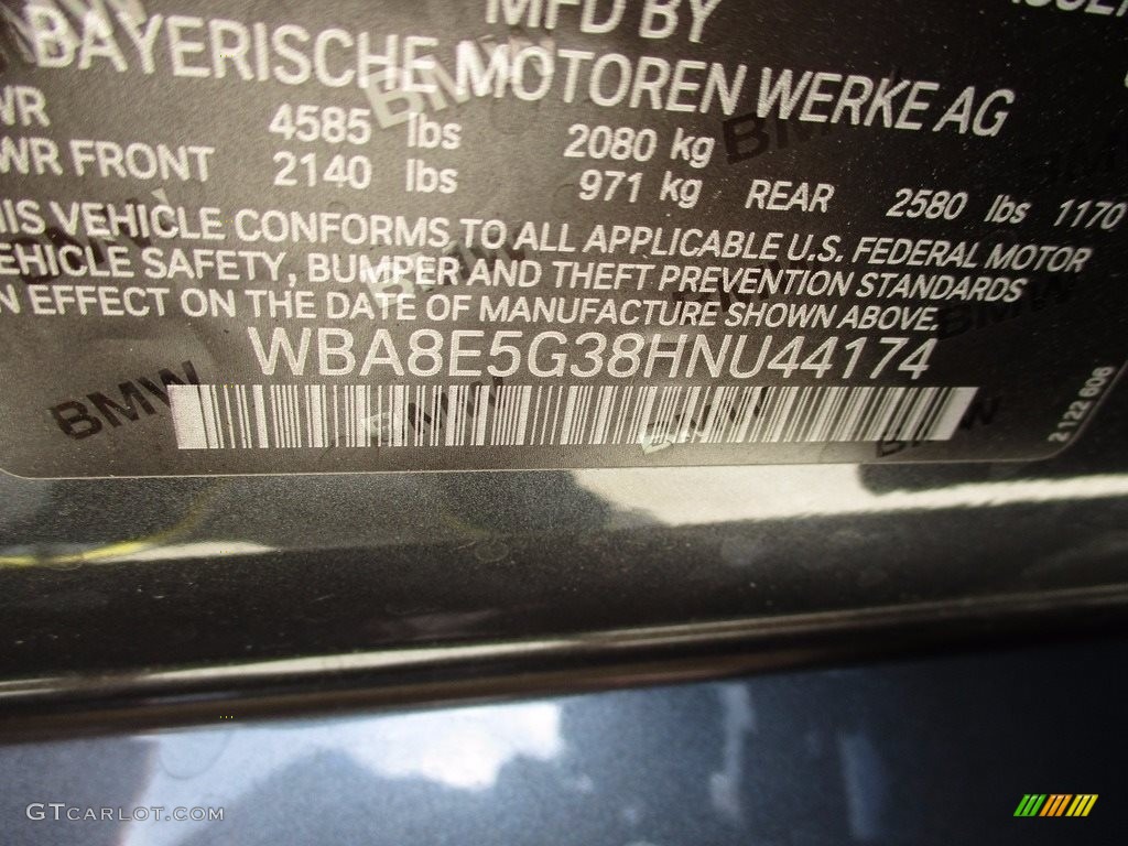 2017 3 Series 320i xDrive Sedan - Mineral Grey Metallic / Black photo #19