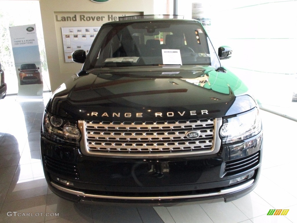 2017 Range Rover Supercharged LWB - Farallon Black Metallic / Ebony/Ebony photo #2