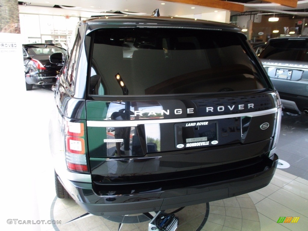 2017 Range Rover Supercharged LWB - Farallon Black Metallic / Ebony/Ebony photo #5