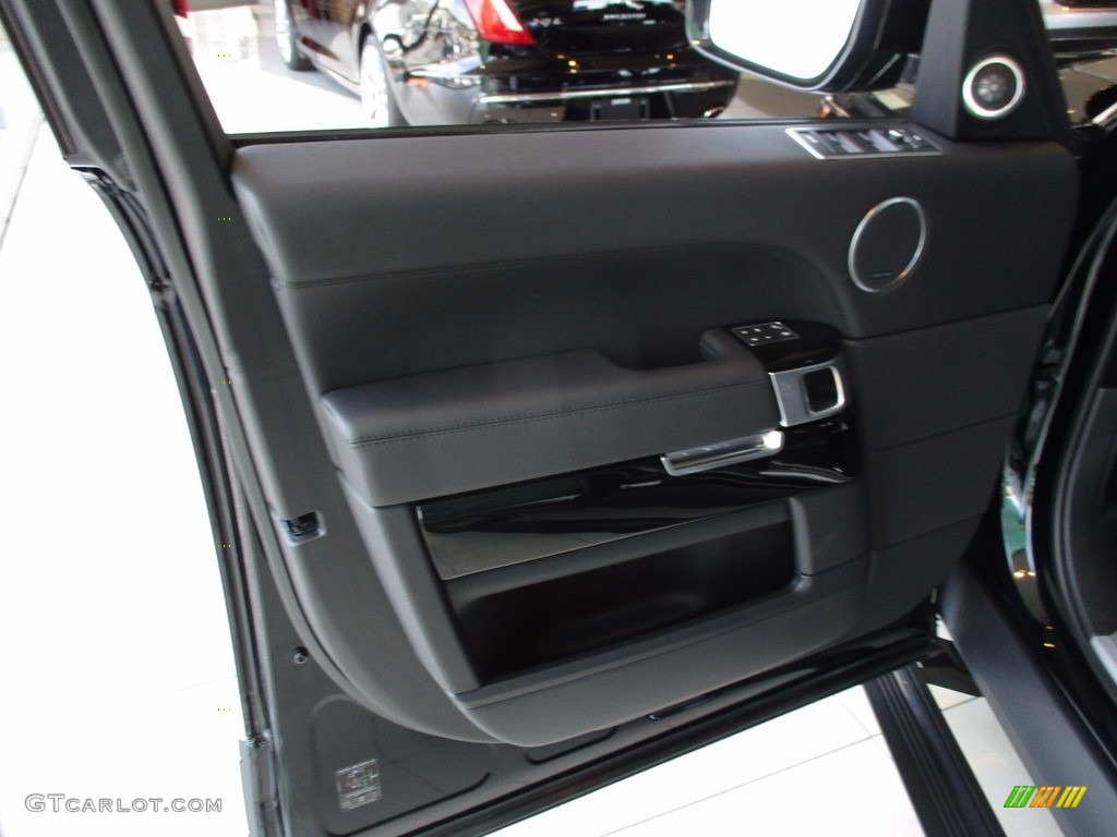 2017 Range Rover Supercharged LWB - Farallon Black Metallic / Ebony/Ebony photo #7