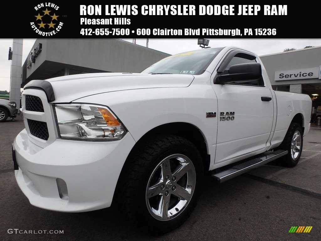 2014 1500 Express Regular Cab 4x4 - Bright White / Black/Diesel Gray photo #1