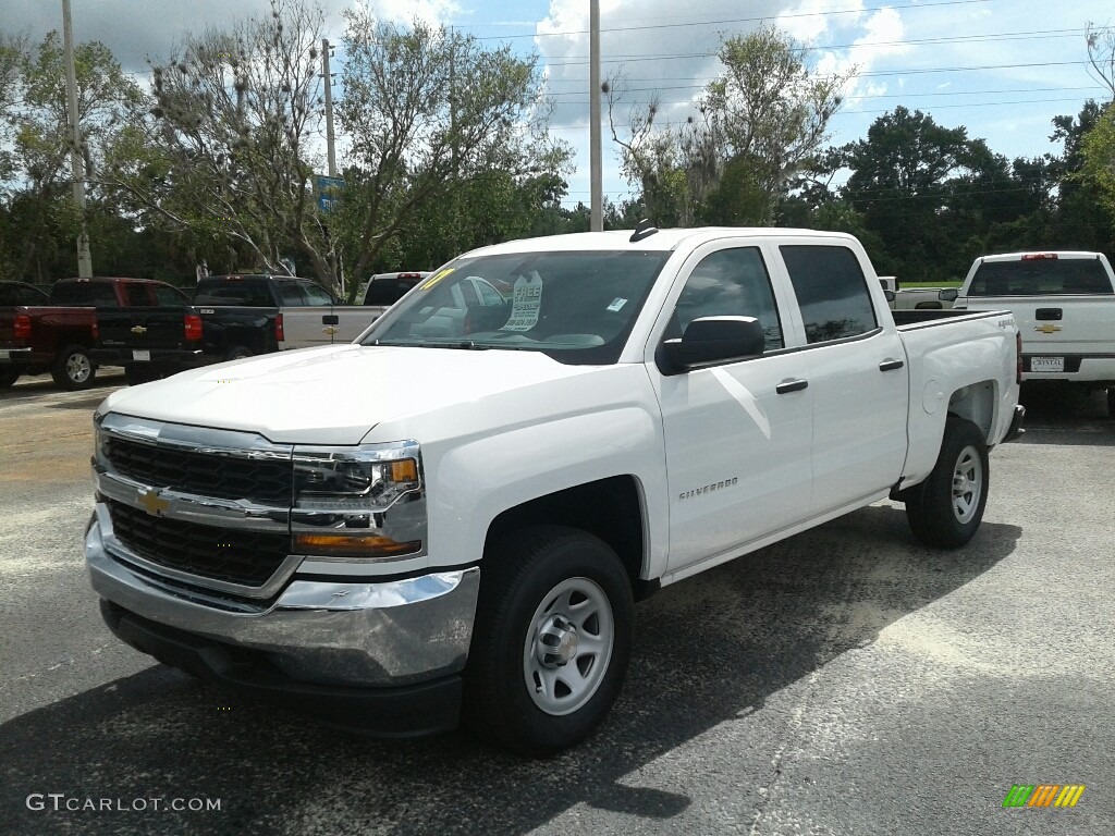 Summit White 2017 Chevrolet Silverado 1500 WT Crew Cab 4x4 Exterior Photo #121533508