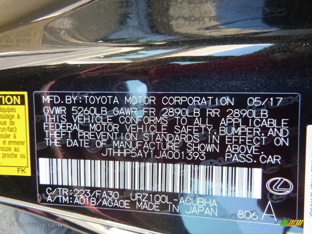 2018 LC Color Code 223 for Caviar Photo #121533773