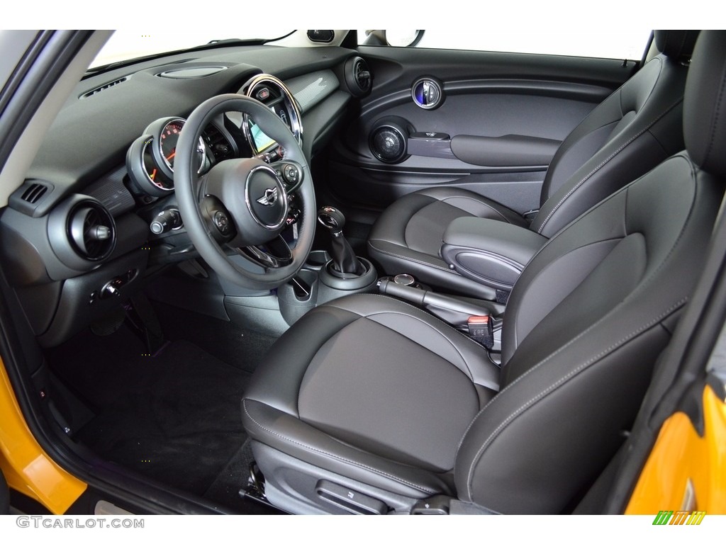 Carbon Black Interior 2017 Mini Hardtop Cooper 2 Door Photo #121534949