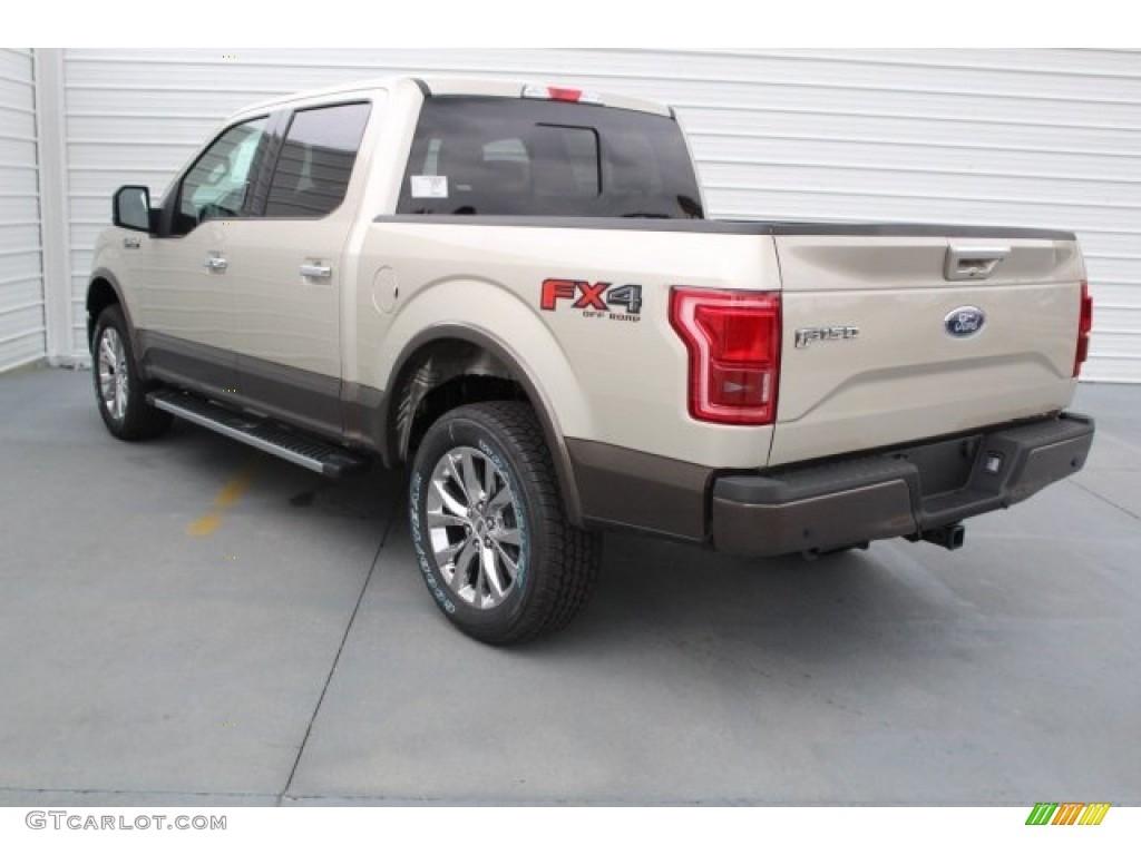 2017 F150 Lariat SuperCrew 4X4 - White Gold / Light Camel photo #5