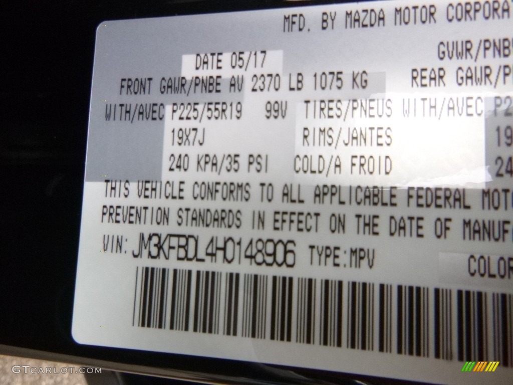 2017 CX-5 Grand Touring AWD - Jet Black Mica / Parchment photo #12