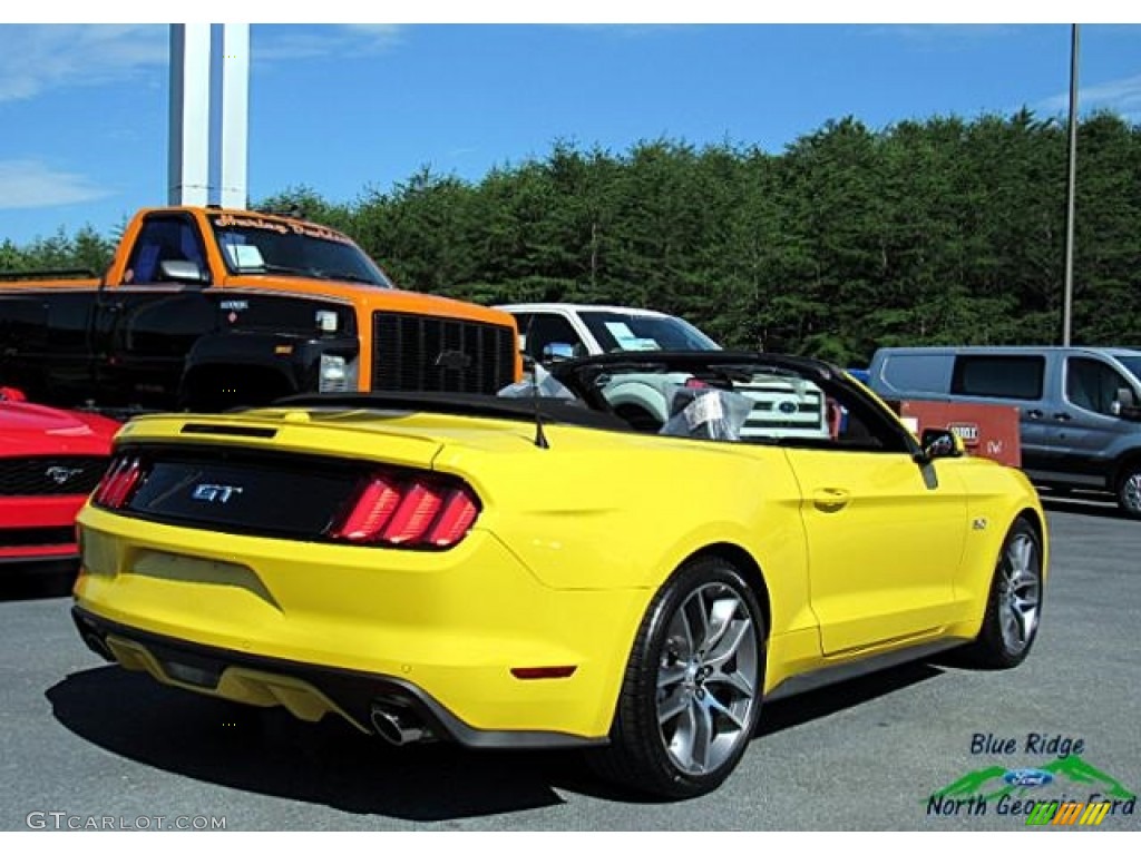 2017 Mustang GT Premium Convertible - Triple Yellow / Ebony photo #5
