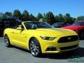 2017 Triple Yellow Ford Mustang GT Premium Convertible  photo #7