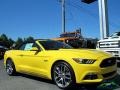 2017 Triple Yellow Ford Mustang GT Premium Convertible  photo #10