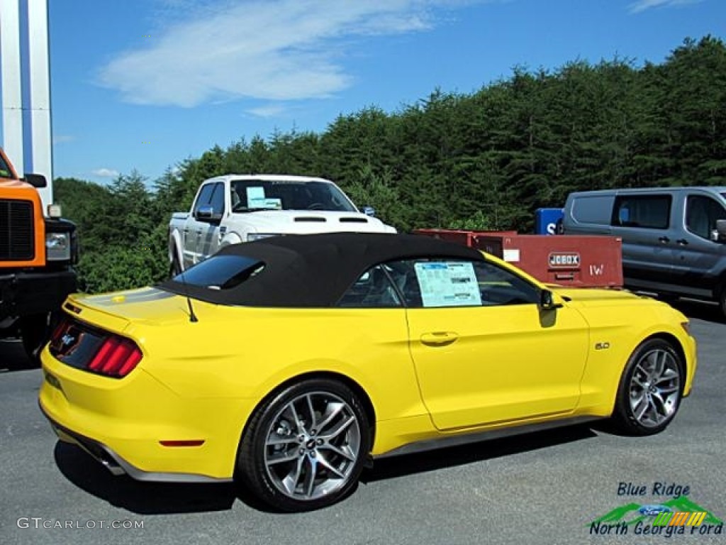 2017 Mustang GT Premium Convertible - Triple Yellow / Ebony photo #11