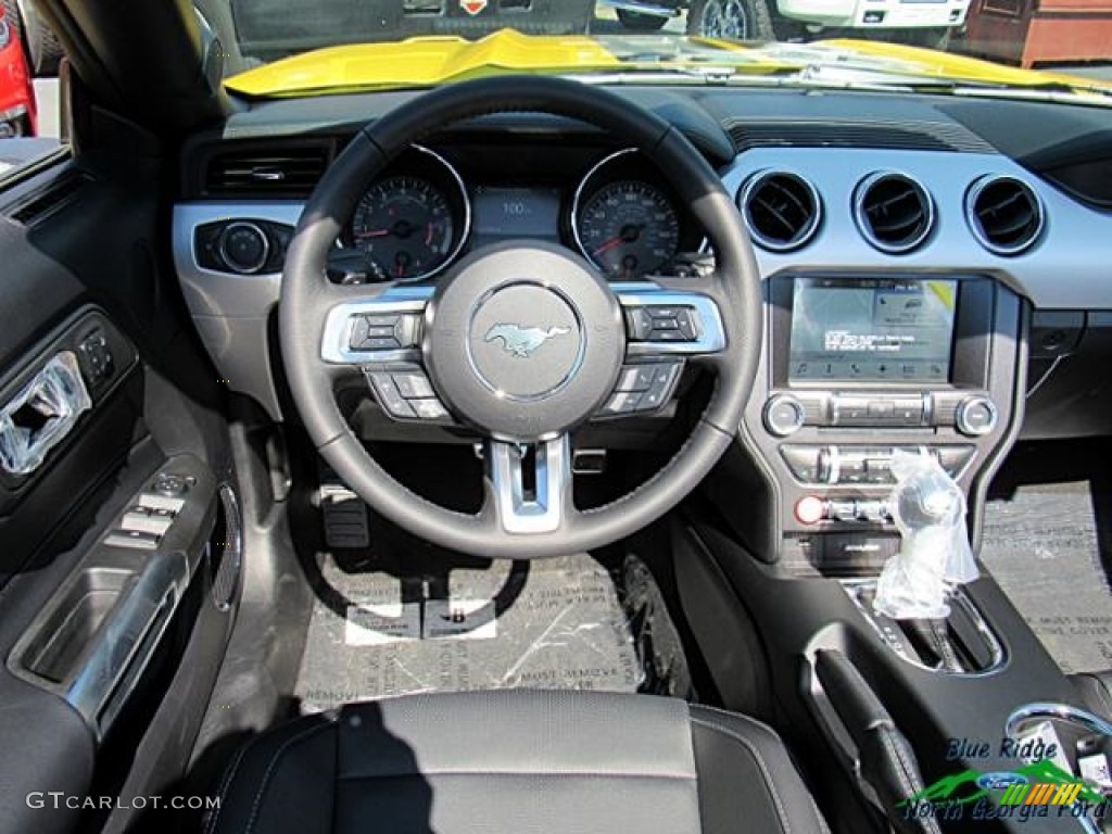 2017 Mustang GT Premium Convertible - Triple Yellow / Ebony photo #16