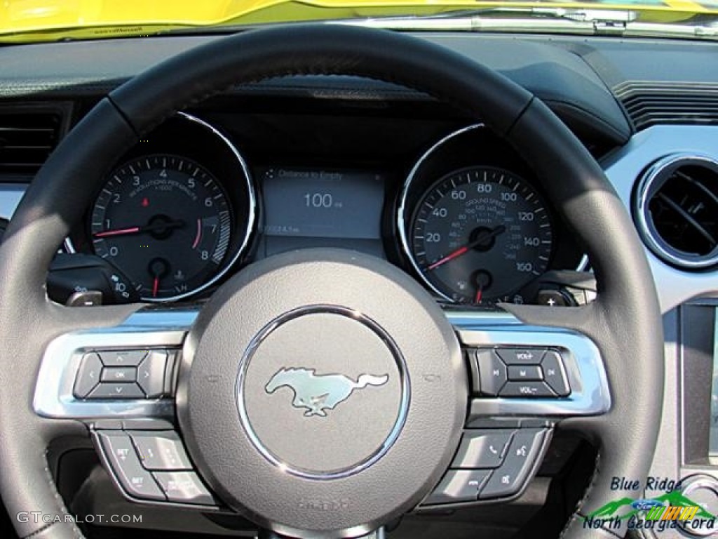 2017 Mustang GT Premium Convertible - Triple Yellow / Ebony photo #18