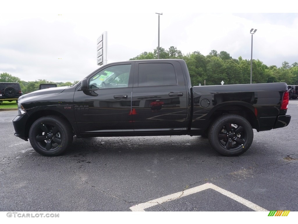 2017 1500 Express Crew Cab 4x4 - Brilliant Black Crystal Pearl / Black/Diesel Gray photo #4