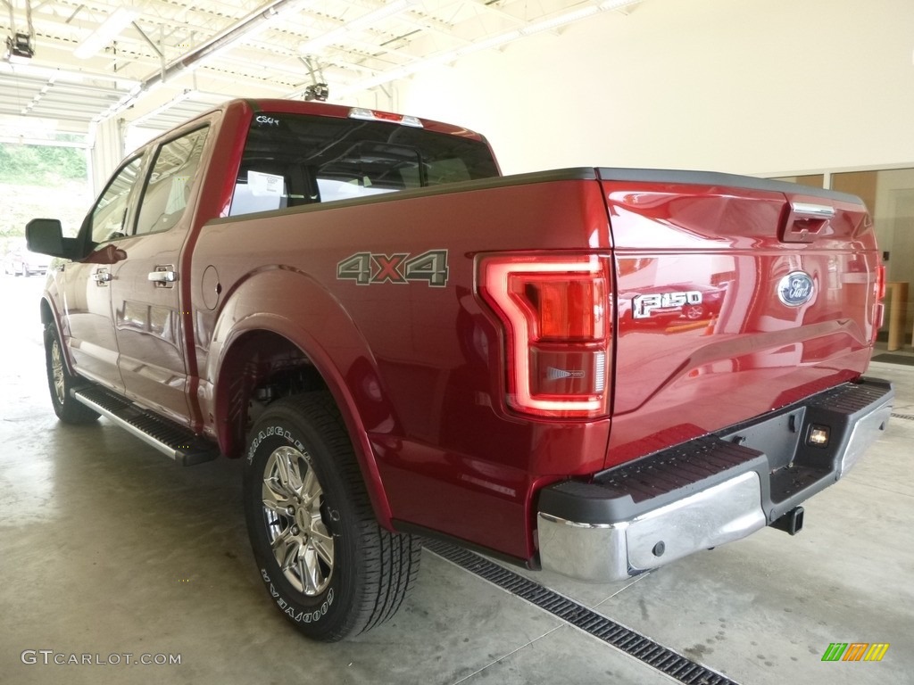2017 F150 Lariat SuperCrew 4X4 - Ruby Red / Black photo #3