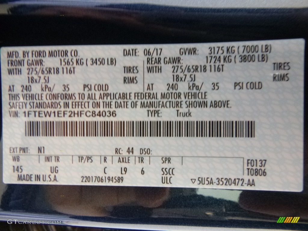 2017 F150 XLT SuperCrew 4x4 - Blue Jeans / Earth Gray photo #11