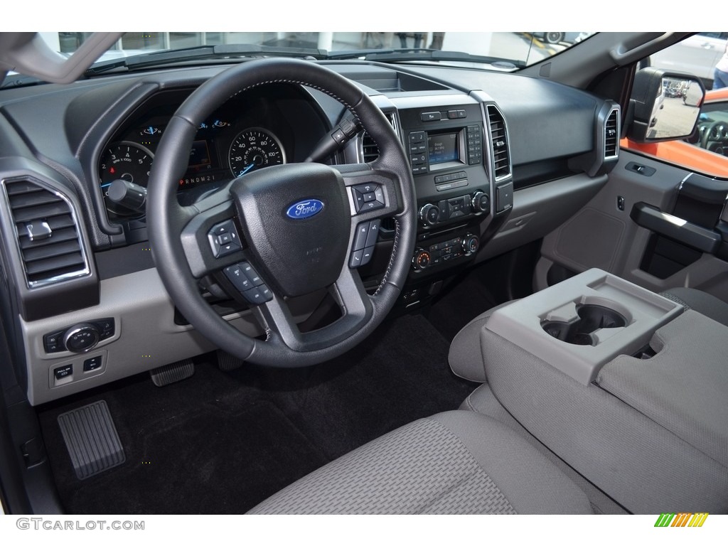 2015 F150 XLT SuperCrew - White Platinum Tricoat / Medium Earth Gray photo #12
