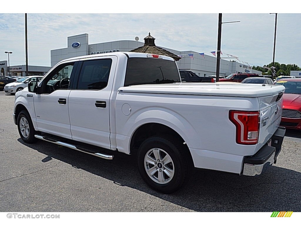 2015 F150 XLT SuperCrew - White Platinum Tricoat / Medium Earth Gray photo #25