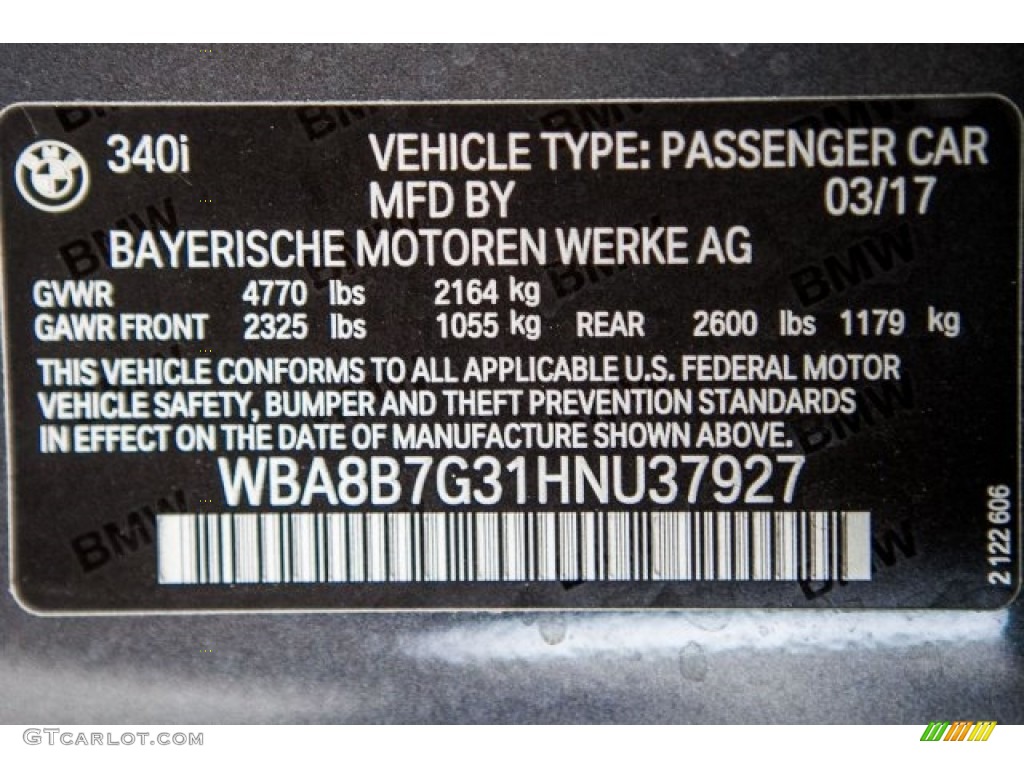 2017 3 Series 340i xDrive Sedan - Mineral Grey Metallic / Oyster photo #11