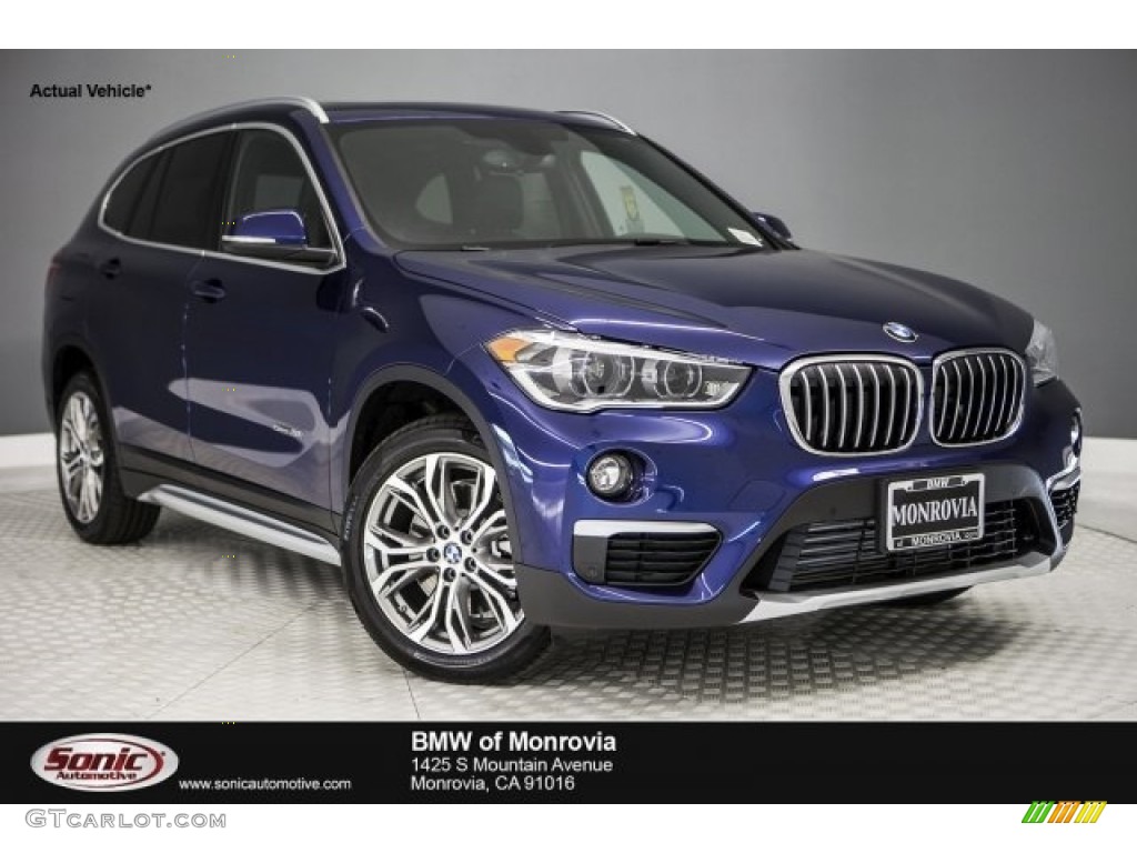 2017 X1 sDrive28i - Mediterranean Blue Metallic / Black photo #1