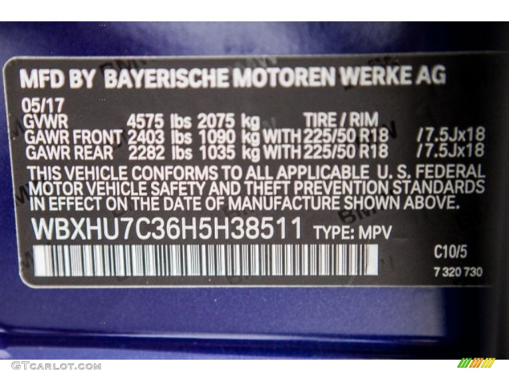 2017 X1 sDrive28i - Mediterranean Blue Metallic / Black photo #11