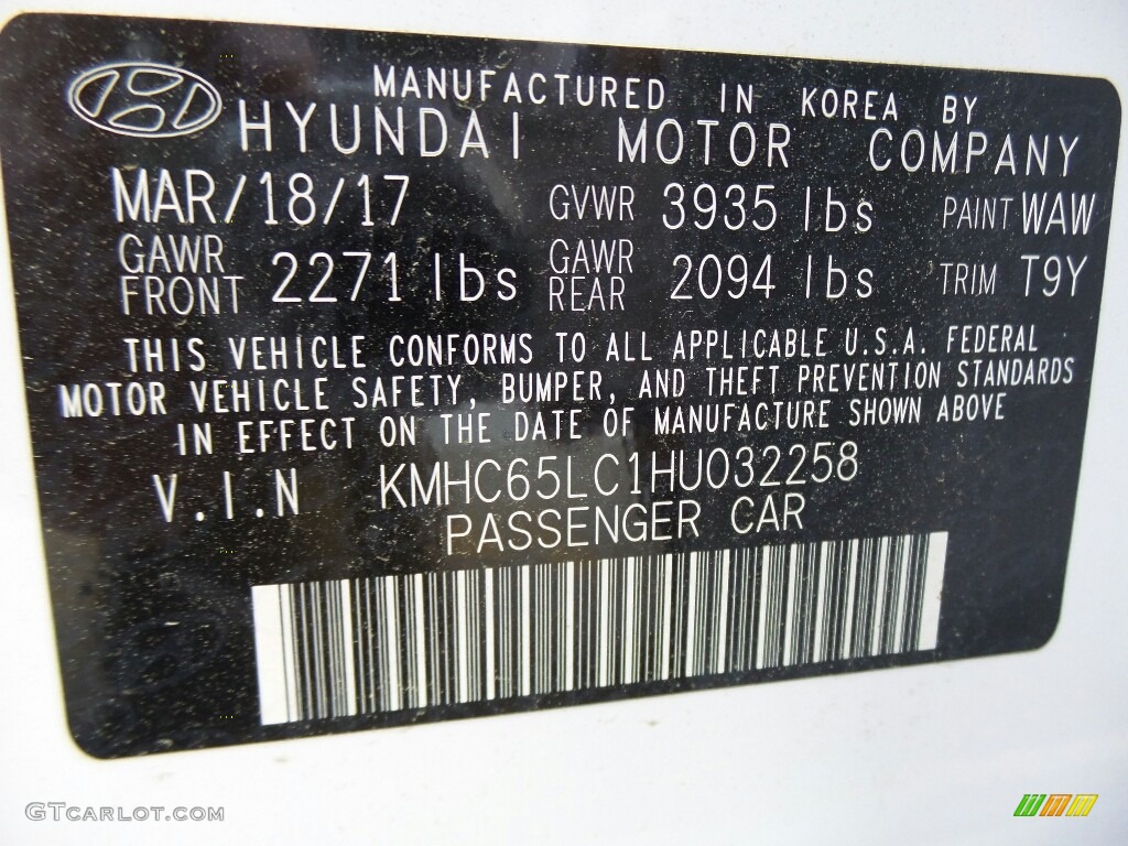 2017 Hyundai Ioniq Hybrid Blue Color Code Photos