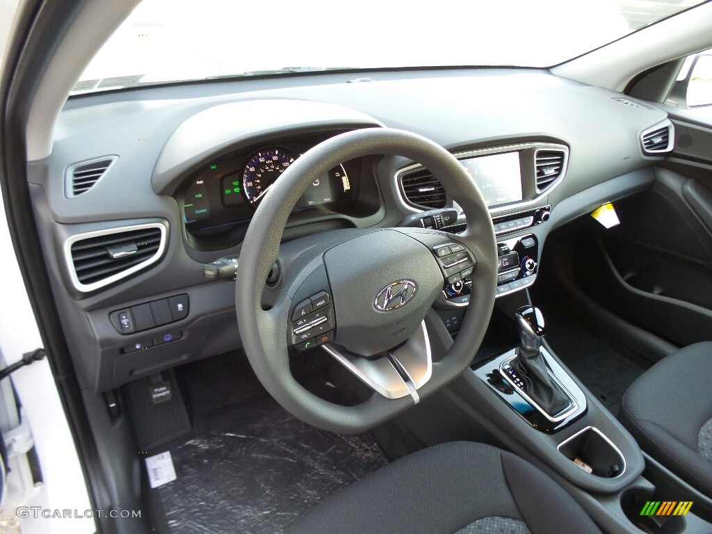 2017 Hyundai Ioniq Hybrid Blue Charcoal Black Dashboard Photo #121565375
