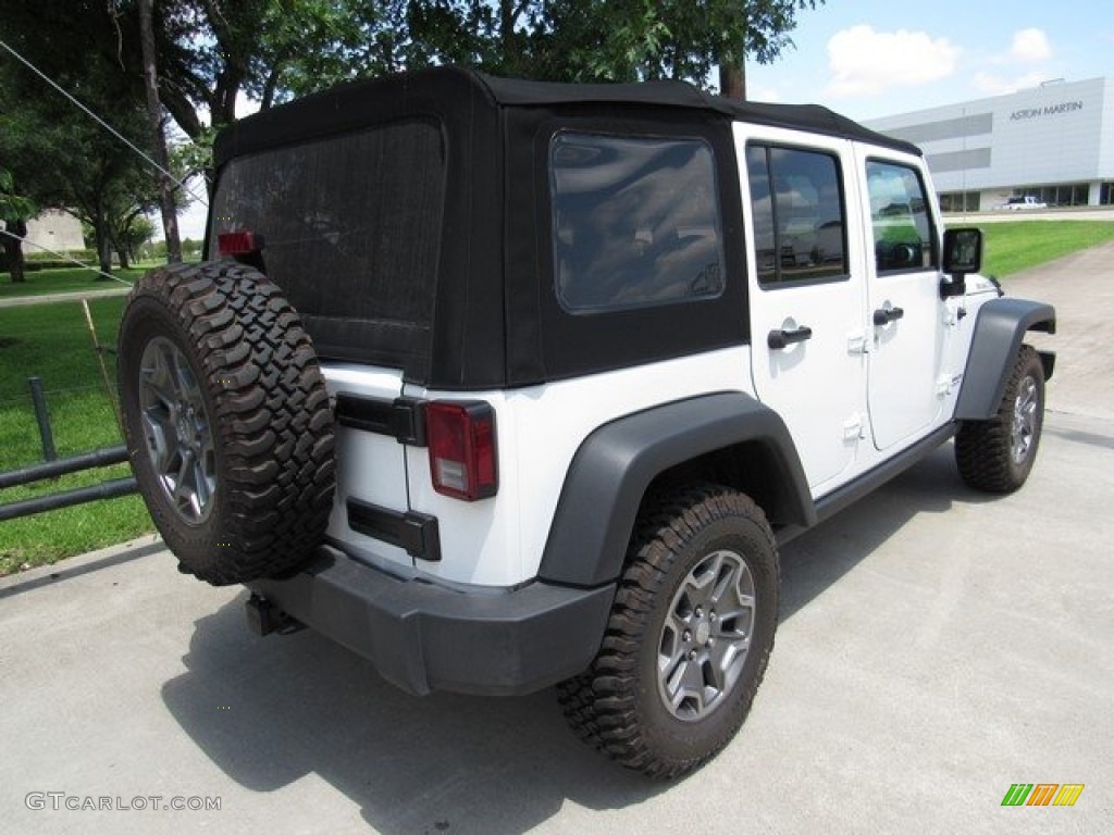 2017 Wrangler Unlimited Rubicon 4x4 - Bright White / Black/Dark Saddle photo #7