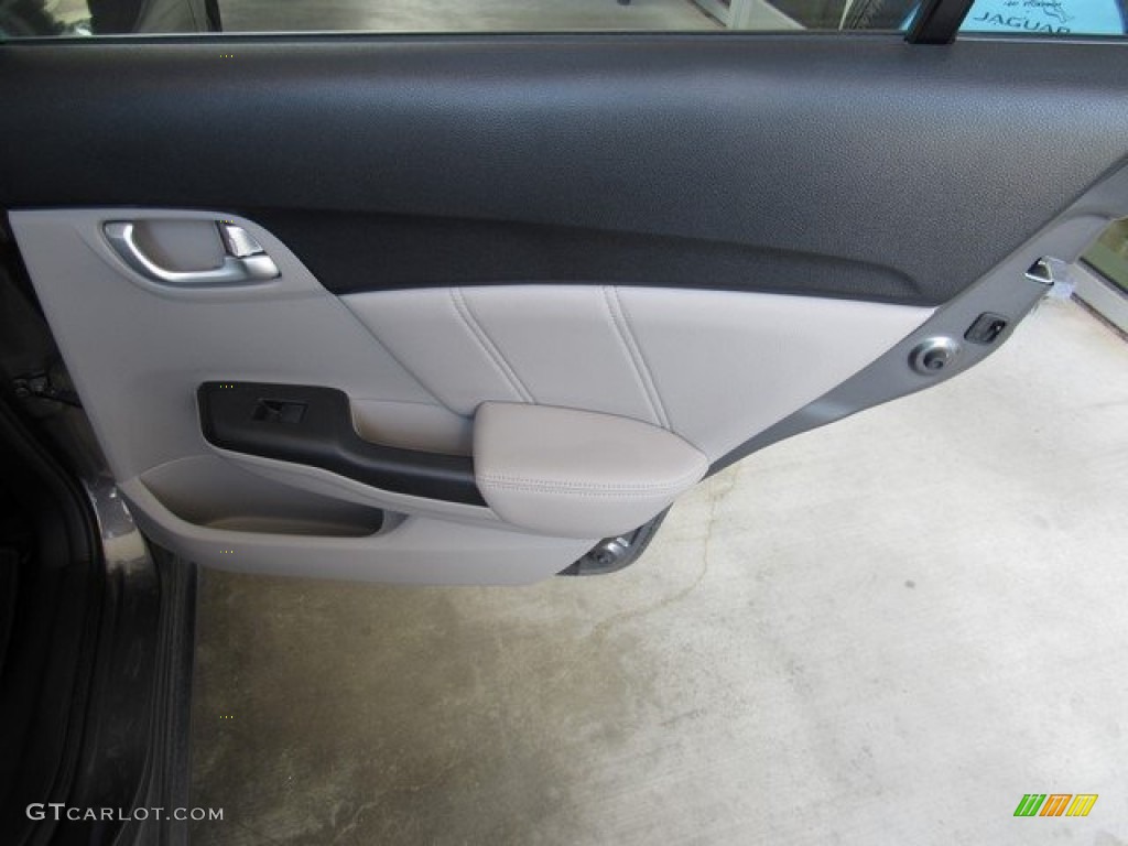 2013 Civic EX-L Sedan - Urban Titanium Metallic / Gray photo #21