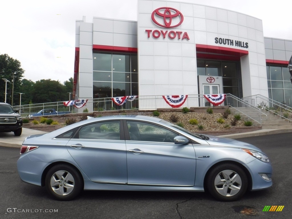 2011 Sonata Hybrid - Blue Sky Metallic / Gray photo #2