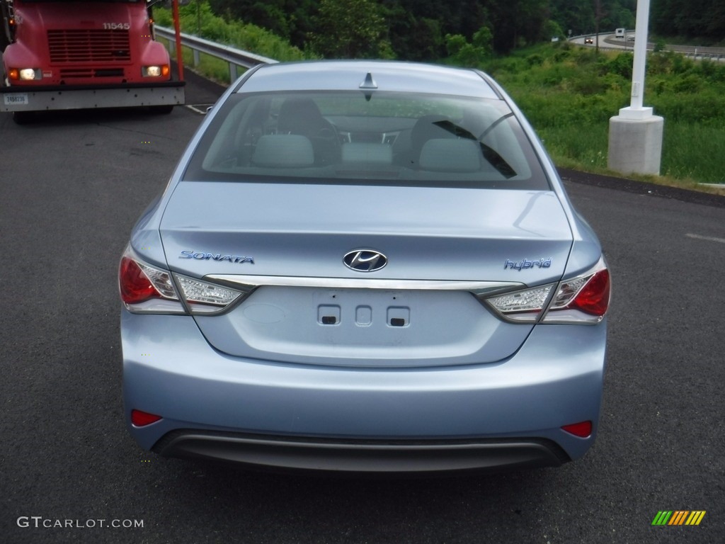 2011 Sonata Hybrid - Blue Sky Metallic / Gray photo #9