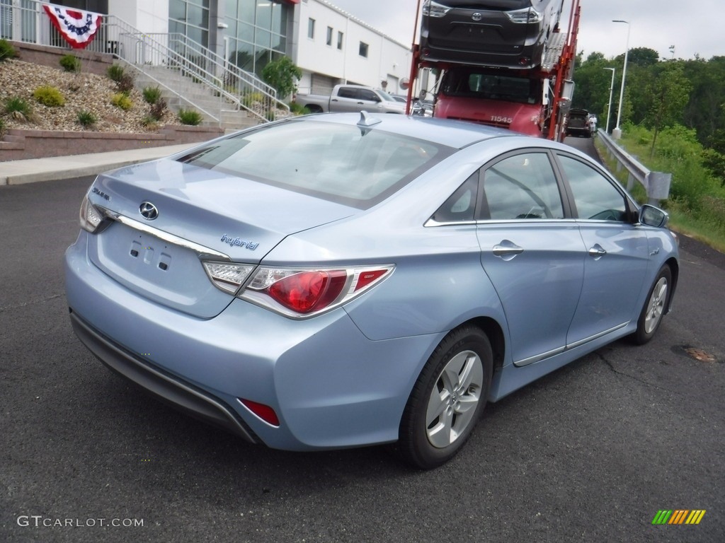 2011 Sonata Hybrid - Blue Sky Metallic / Gray photo #10