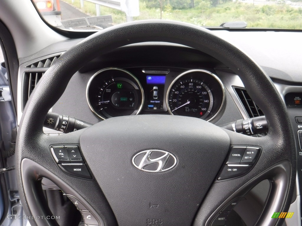 2011 Sonata Hybrid - Blue Sky Metallic / Gray photo #19