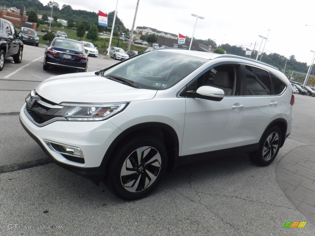 2016 CR-V Touring AWD - White Diamond Pearl / Beige photo #6