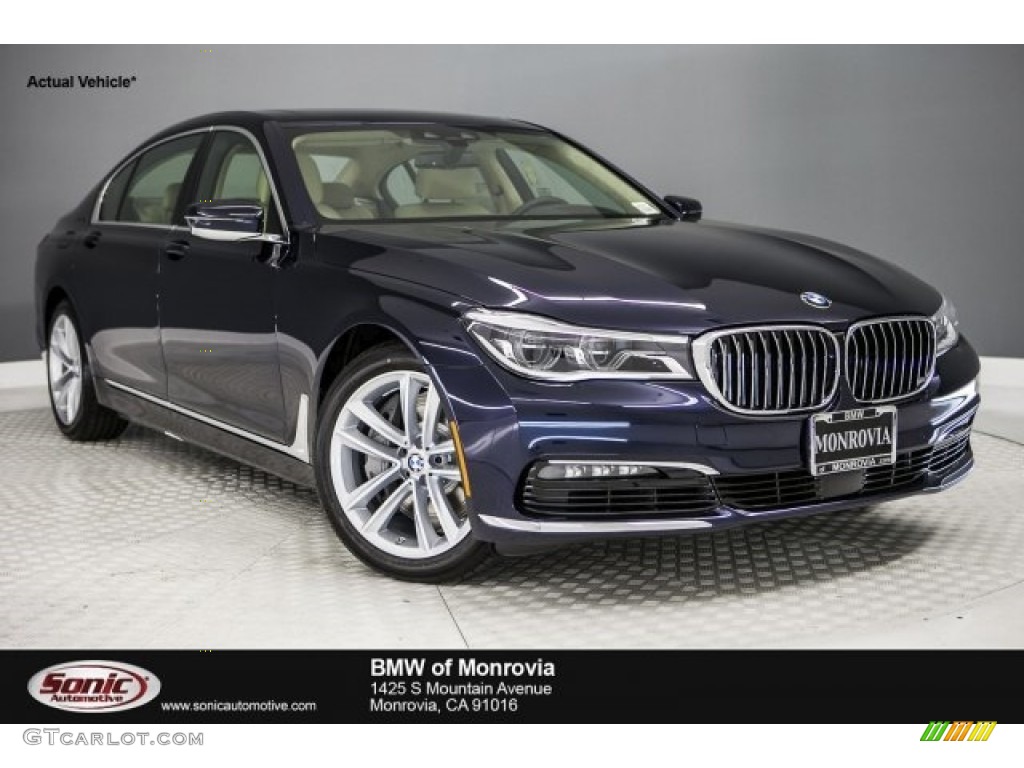 2018 7 Series 750i Sedan - Imperial Blue Metallic / Canberra Beige photo #1