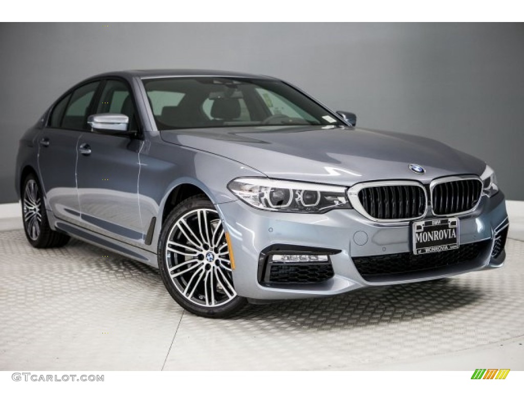 2018 5 Series 530e iPerfomance Sedan - Bluestone Metallic / Black photo #12
