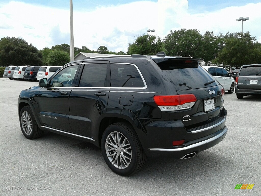 2017 Grand Cherokee Summit 4x4 - Diamond Black Crystal Pearl / Dark Sienna Brown/Black photo #3