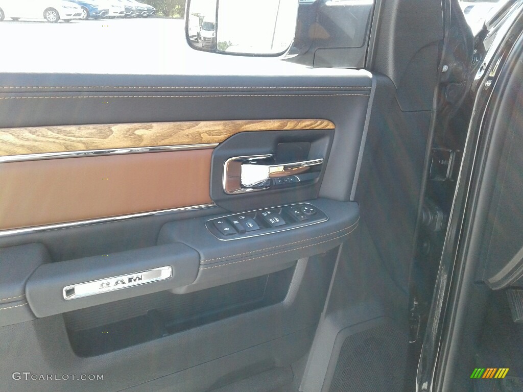 2017 3500 Laramie Longhorn Mega Cab 4x4 Dual Rear Wheel - Brilliant Black Crystal Pearl / Black/Cattle Tan photo #19