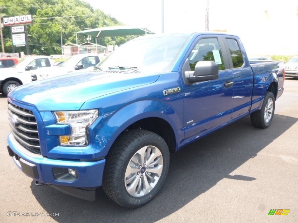 2017 F150 XL SuperCab 4x4 - Lightning Blue / Earth Gray photo #2