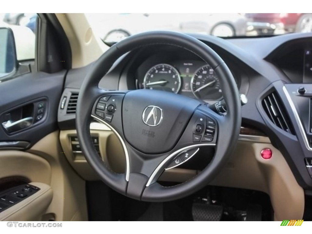 2017 Acura MDX Standard MDX Model Parchment Steering Wheel Photo #121591251