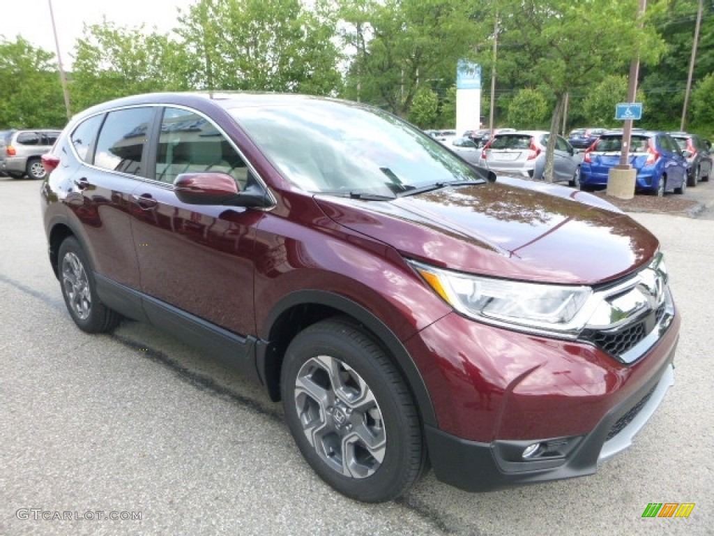 2017 CR-V EX-L AWD - Basque Red Pearl II / Gray photo #5