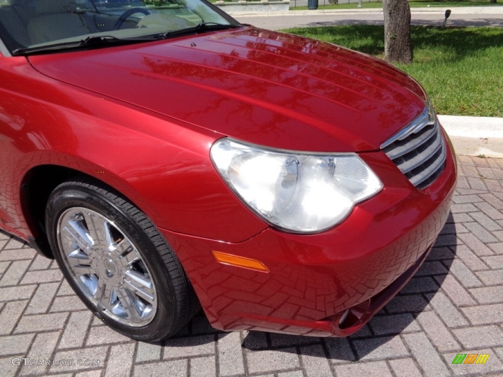 2008 Sebring Limited Convertible - Inferno Red Crystal Pearl / Medium Pebble Beige/Cream photo #60